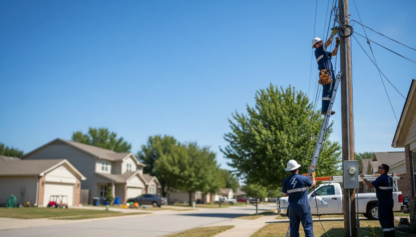 Residential electrician providing installation services in Woodlawn, TX